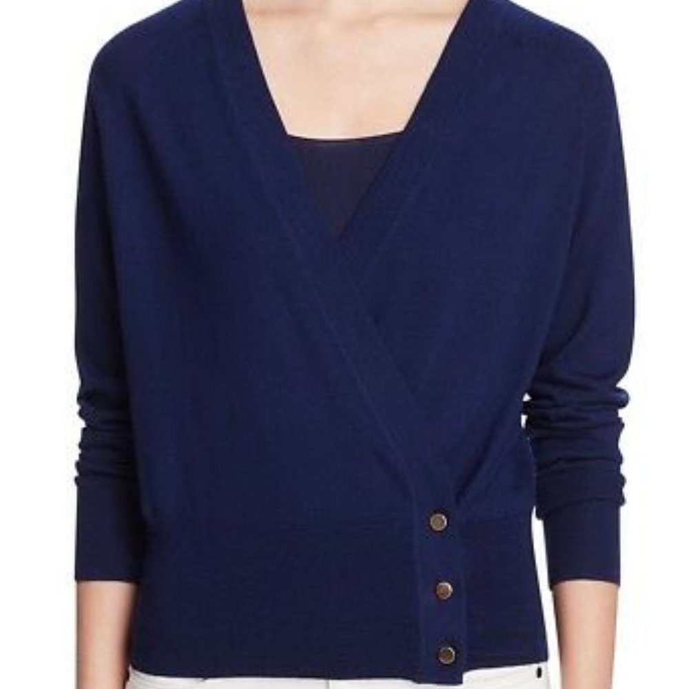Tory Burch Kendal Merino Wool  Wrap Cardigan in S